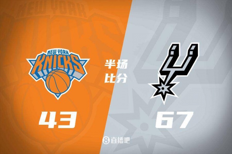  花了？馬刺半場(chǎng)4人得分上雙67-43領(lǐng)先尼克斯24分 唐斯19分