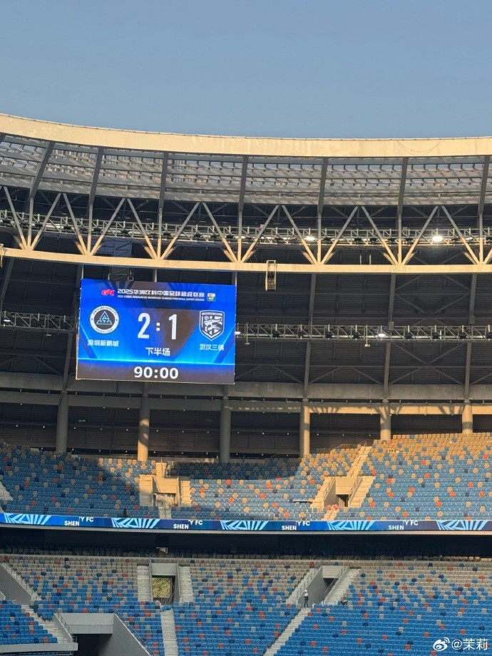  熱身賽：深圳新鵬城在常規(guī)時間2-1勝武漢三鎮(zhèn)，在加時賽2-2戰(zhàn)平