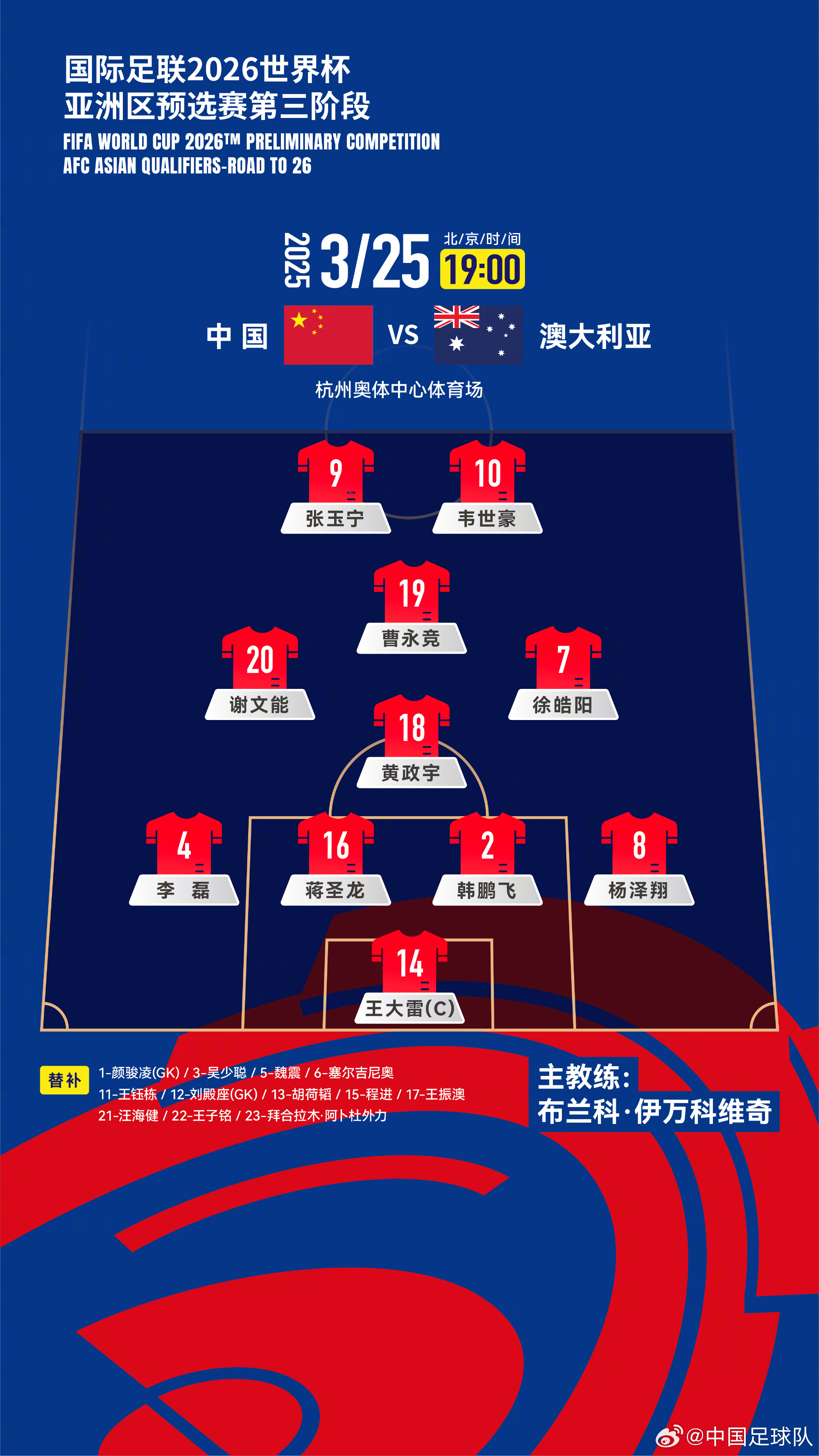  遭伊萬詬病！國足首發(fā)11人聯(lián)賽出場：僅4人鐵主力，楊澤翔0出場