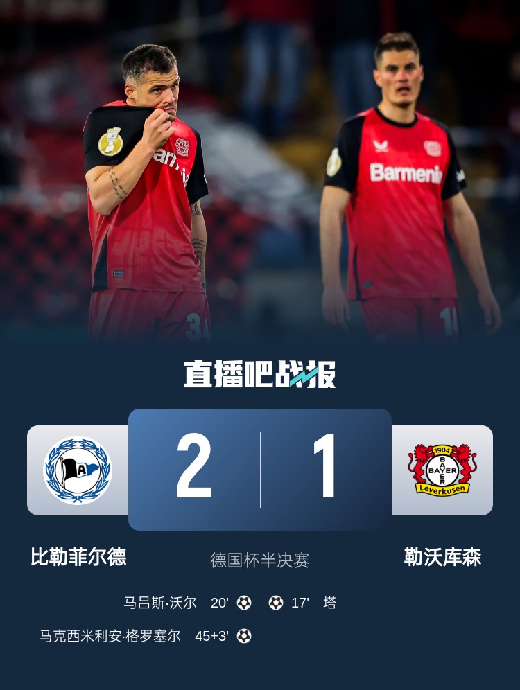  比勒菲爾德是史上第4支晉級(jí)德國(guó)杯決賽的德丙球隊(duì)，此前3隊(duì)未奪冠